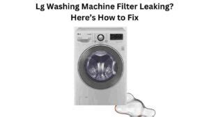 lg washing machine leaking after cleaning filter|Cleaned the Pump Filter now it Leaks